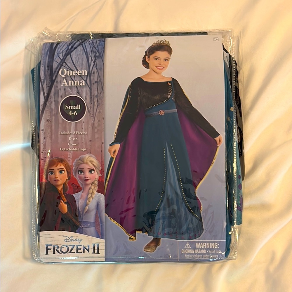 Disney Frozen II Queen Anna Kids Costume - Teal & Purple - Small (4-6)